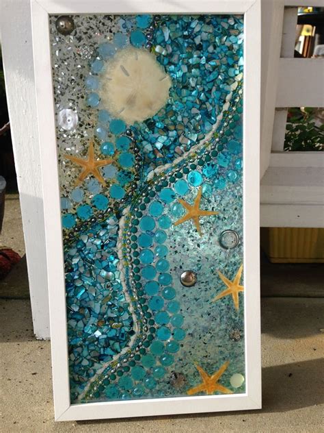 Seascape | Sea glass art, Mosaic art, Sea glass crafts