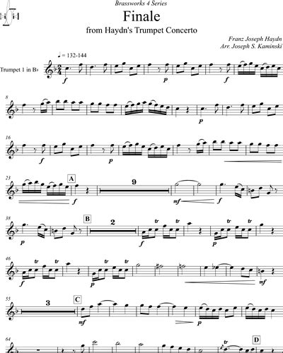 Finale from 'Trumpet Concerto' Sheet Music by Joseph Haydn | nkoda