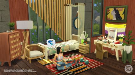 Stylish-Wood - Cozy Guestroom (CC Pack for The Sims 4) - Sixam CC