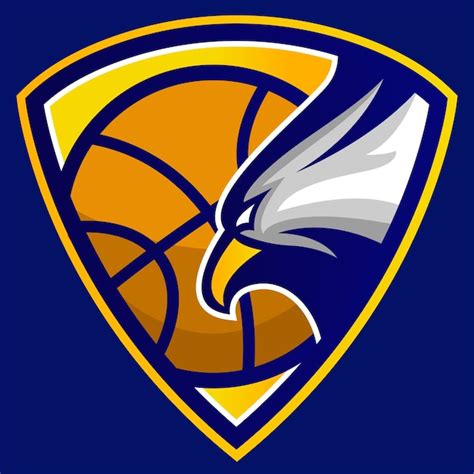 Eagle basketball club crest logo | Premium Vector