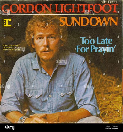 Vintage vinyl record cover - Lightfoot, Gordon - Sundown - Germany 1974 ...