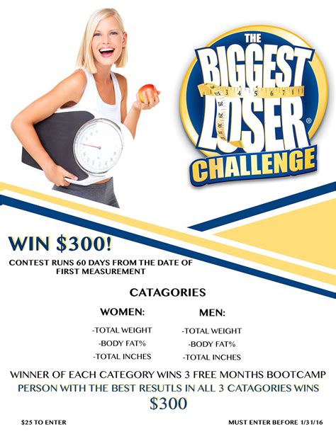 Biggest Loser Contest Flyer Template - Free Samples , Examples & Format Resume / Curruculum ...