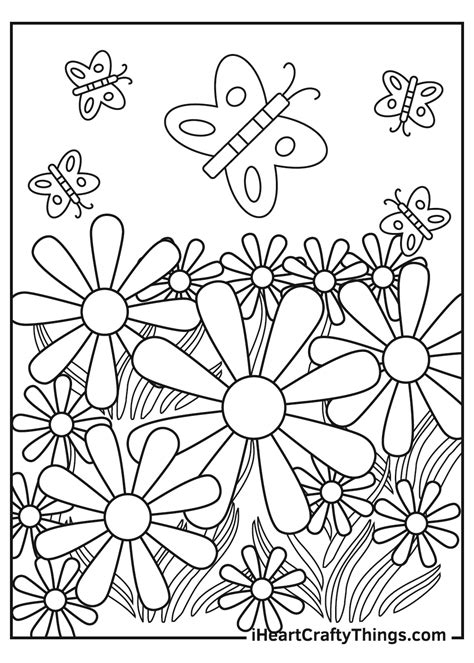 Flower Garden Colouring Pages | Fasci Garden