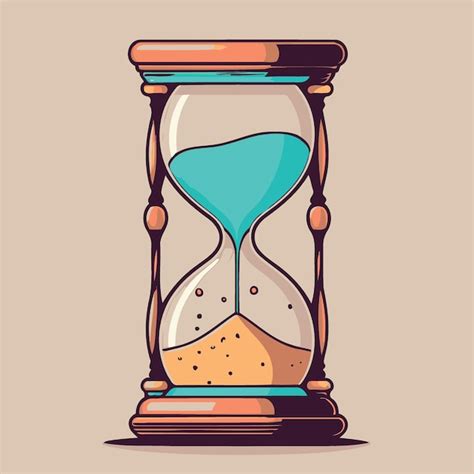 Premium Vector | Sand clock hourglass time