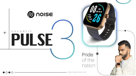 Noise ColorFit Pulse 3 Smartwatch with 1.96" TFT Display, BT Calling, IP68, SpO2