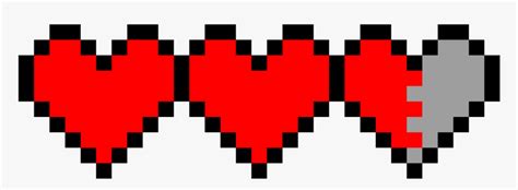 Legend Of Zelda Heart Pixel Art, HD Png Download - kindpng