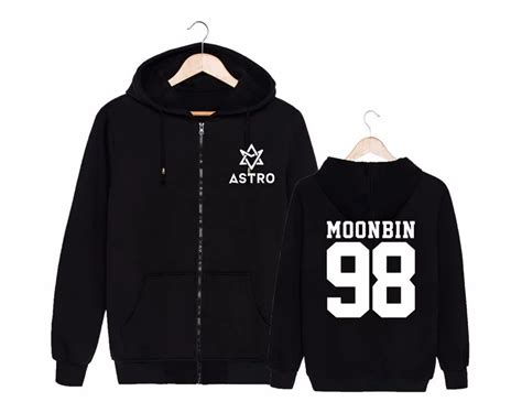 Hpeiypei KPOP Korean Fashion ASTRO Spring Up 1st Mini Album 2nd Release Cotton Zipper Hoodies ...