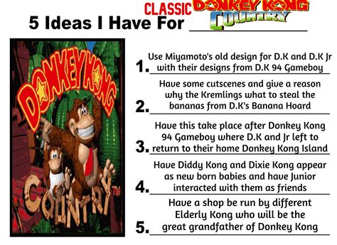 5 ideas I have for Classic Donkey Kong Country by AwesomeGameDude10 on ...