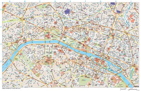 royalty free paris illustrator vector format city map