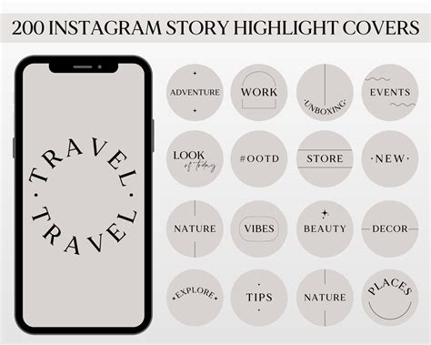 Instagram Highlight Covers Minimalist Covers for Instagram | Etsy