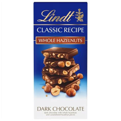 Lindt CLASSIC RECIPE Whole Hazelnut Dark Chocolate Candy Bar, 1 bar / 5.3 oz - Kroger