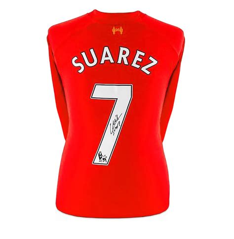 Luis Suarez Signed Liverpool Shirt - 2013/2014 Number 7 Autograph ...