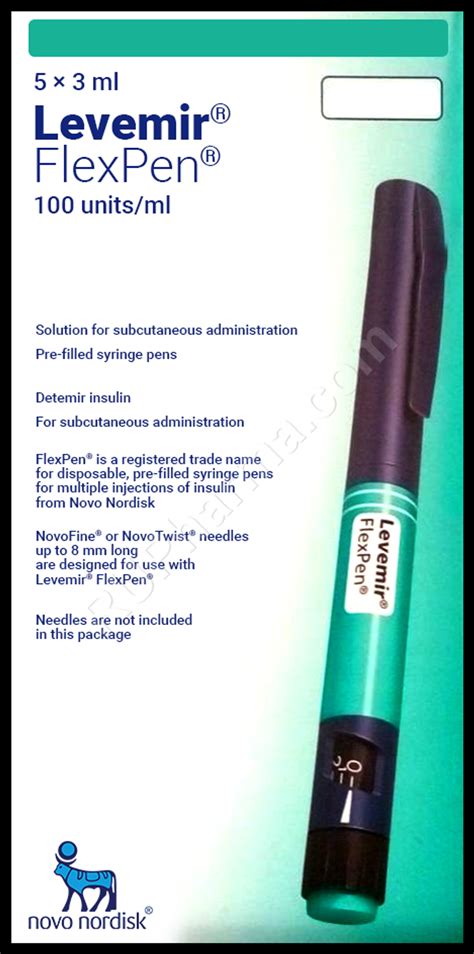 Buy LEVEMIR FLEXPEN® (Insulin) 100UI/ml, 3ml/pen (5pens)