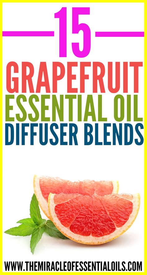 15 Best Grapefruit Essential Oil Diffuser Blends - The Miracle of ...