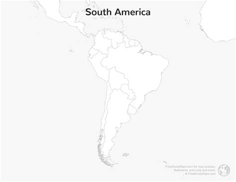 South America Map Print Out - Blank | Free Study Maps