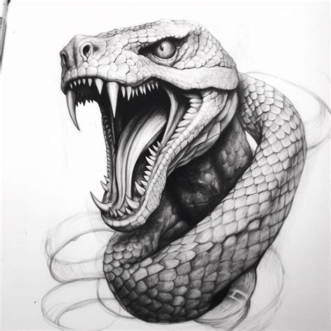 Viper snake tattoo design | Snake drawing, Snake tattoo design, Cool ...