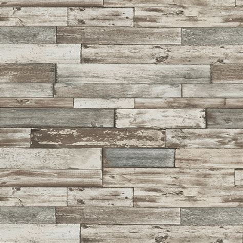 Erismann Authentic Wood Panel Wallpaper 7319-10 - Grey/Brown | I Want ...