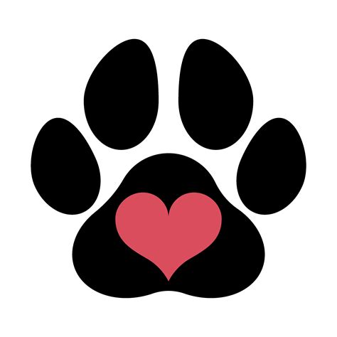 Love Paw Print SVG