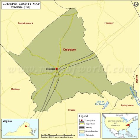 Culpeper County Map, Virginia