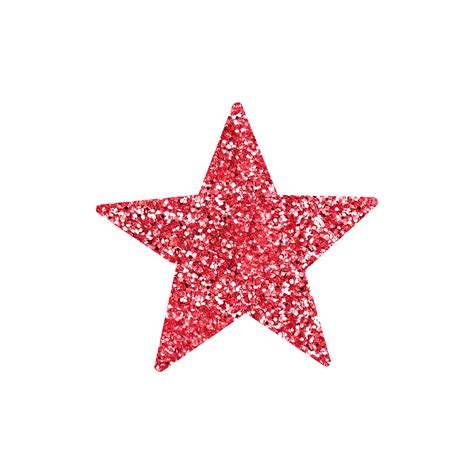 Red Glitter Star 14968370 PNG