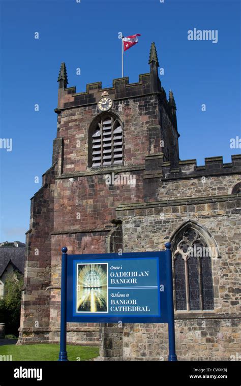 Bangor Cathedral, north Wales Stock Photo - Alamy