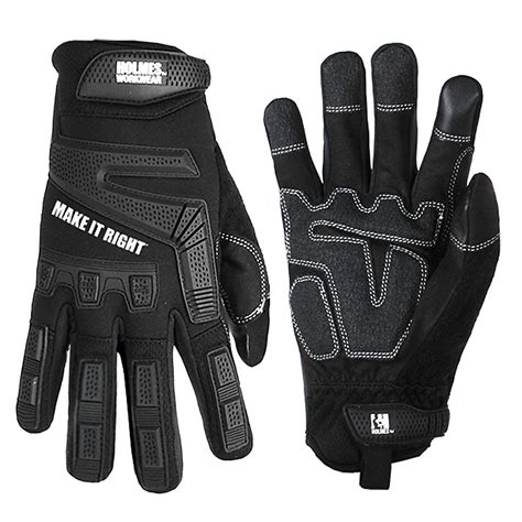 Holmes Mechanics Gloves (Black) Work Wear SZ L | The Home Depot Canada