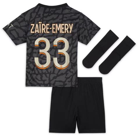 Zaïre-Emery PSG 23/24 Third Kids Kit - JerseyMotion