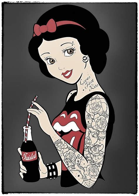 Disney Tattoo - Blanche neige dans Top 19 des princesses Disney tatouées et percées en mode ...