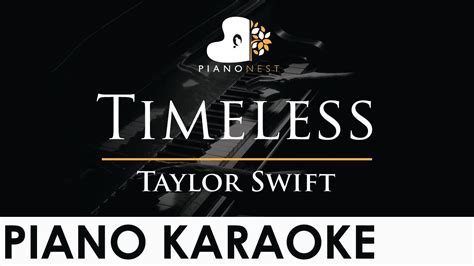 Taylor Swift - Timeless - Piano Karaoke Instrumental Cover with Lyrics - YouTube