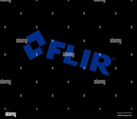 FLIR Systems, rotated logo, black background B Stock Photo - Alamy