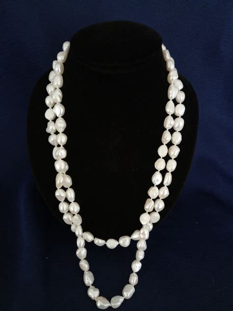 Long White Pearl Necklace (130cm) - Tai Chi Link