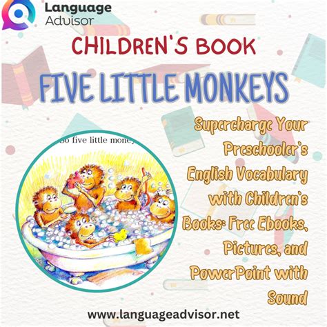 Children's book - Five little monkeys - Language Advisor