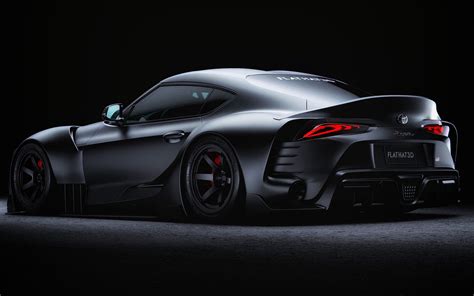 Download wallpaper 2560x1600 toyota supra, toyota, sportscar, gray, side view, night, dark ...