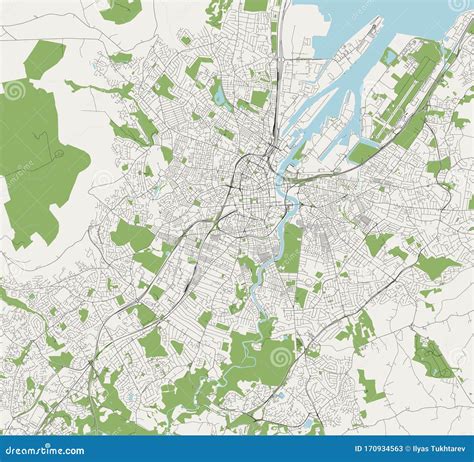 Map of the City of Belfast, County Antrim, Northern Ireland, UK Stock Illustration ...