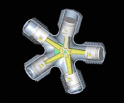 radial engine gif | Radial engine, Mechanical design, Engineering