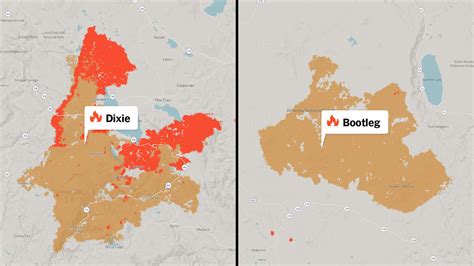 Wildfire Map: Dixie, Bootleg and Dozens More in the West - The New York ...