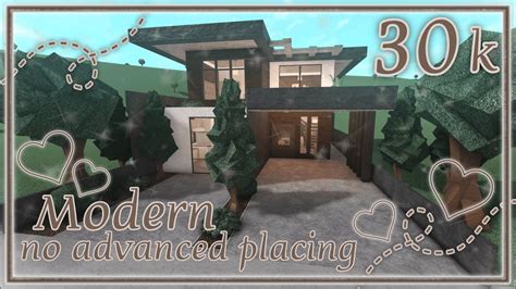 Bloxburg Build || Two Story Modern Family House [no advanced placing] 30k - YouTube