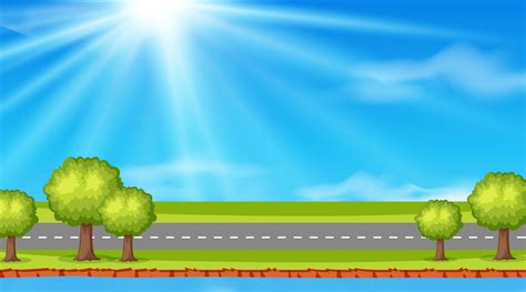 Empty nature road background 694837 Vector Art at Vecteezy