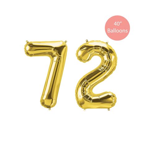 72 Gold Number Balloon 72 Gold Balloons Gold 72 Balloon | Etsy