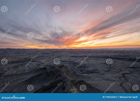 Erosion and Dried Riverbeds from Moonscape Overlook Utah Stock Image - Image of hanksville, mesa ...