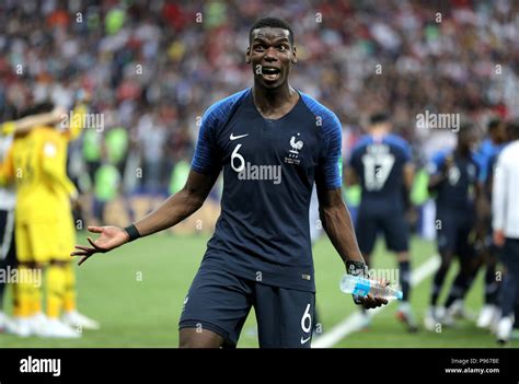 France's Paul Pogba celebrates after the FIFA World Cup Final at the ...