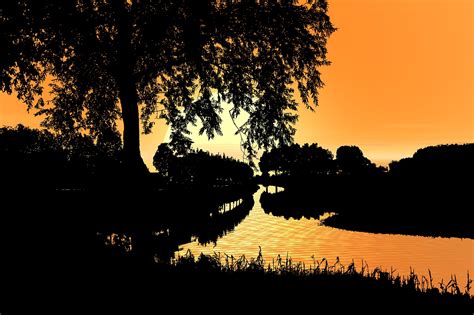 Download Sunset River Landscape Royalty-Free Stock Illustration Image ...