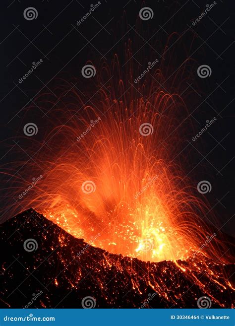 Strombolian eruption stock photo. Image of ring, kilauea - 30346464