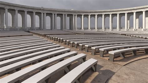 Arlington National Cemetery Memorial Amphitheater 3D Model $179 - .3ds ...