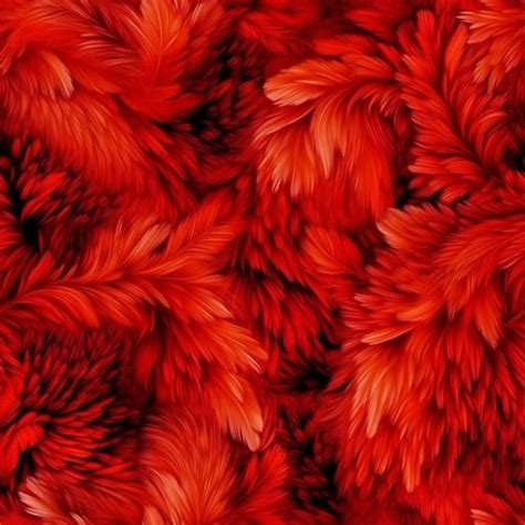 Premium AI Image | Seamless pattern red fur background