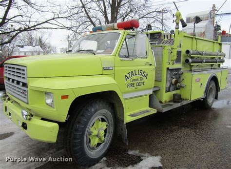 1982 Ford F800 pumper fire truck in Atalissa, IA | Item GC9786 sold | Purple Wave