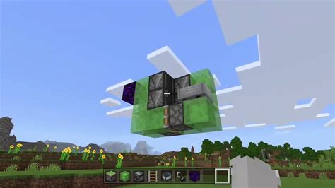 Minecraft: how to build a slime block flying machine - YouTube