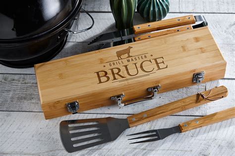 Personalized BBQ Set, Engraved BBQ set, Customized BBQ Utensil Set ...