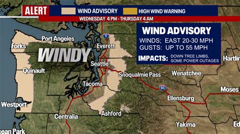 Seattle weather: Wind advisory for foothills, coast, and strait Wednesday evening | FOX 13 Seattle