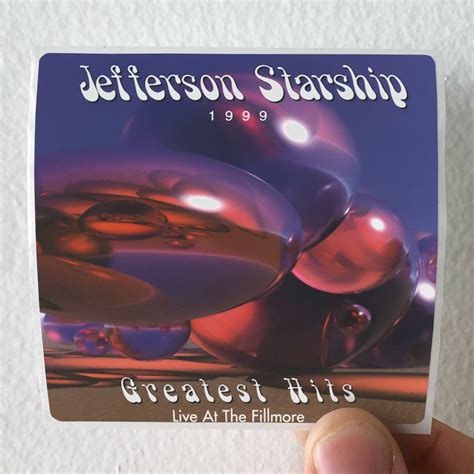 Jefferson Starship Greatest Hits Live At The Fillmore Album Cover Sticker